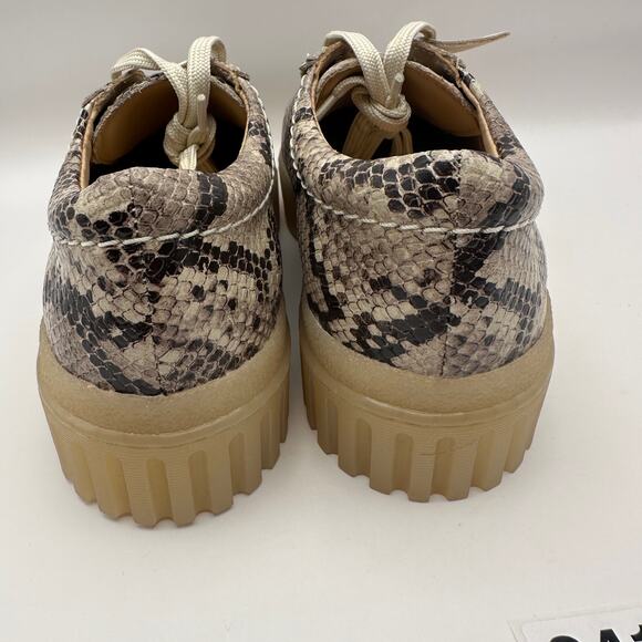 CLARKS Women's 6.5 MAYHILL WALK Gray/Snake Leather Platform Shoe - Picture 7 of 8